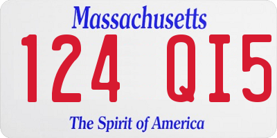 MA license plate 124QI5