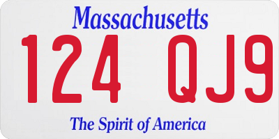 MA license plate 124QJ9
