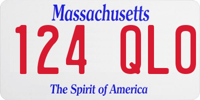 MA license plate 124QL0