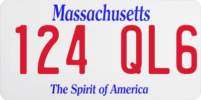 MA license plate 124QL6