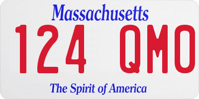 MA license plate 124QM0
