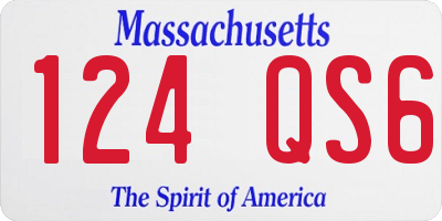 MA license plate 124QS6