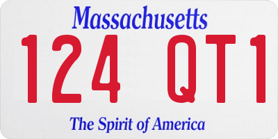 MA license plate 124QT1