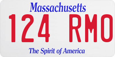 MA license plate 124RM0