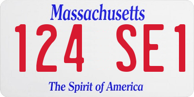 MA license plate 124SE1