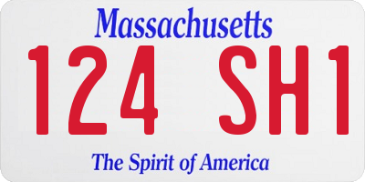 MA license plate 124SH1