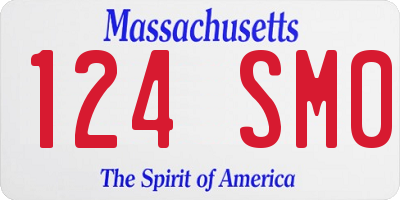 MA license plate 124SM0