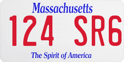 MA license plate 124SR6
