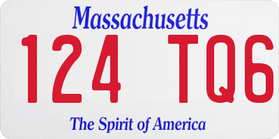 MA license plate 124TQ6
