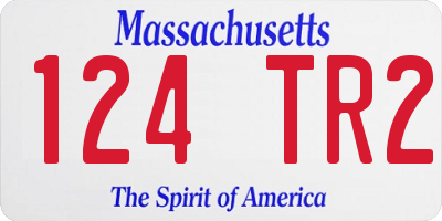 MA license plate 124TR2