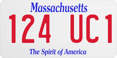 MA license plate 124UC1