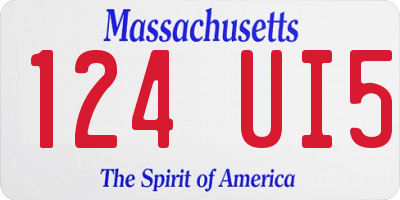 MA license plate 124UI5