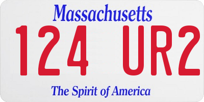 MA license plate 124UR2
