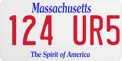 MA license plate 124UR5