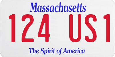 MA license plate 124US1
