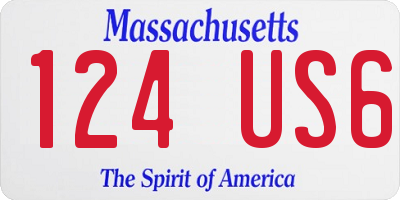 MA license plate 124US6