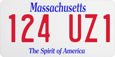MA license plate 124UZ1
