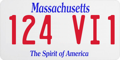 MA license plate 124VI1