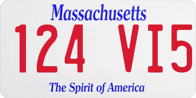 MA license plate 124VI5