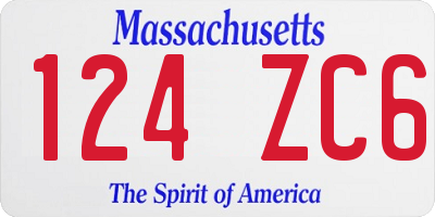 MA license plate 124ZC6