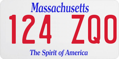 MA license plate 124ZQ0