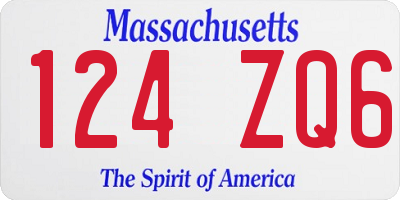 MA license plate 124ZQ6