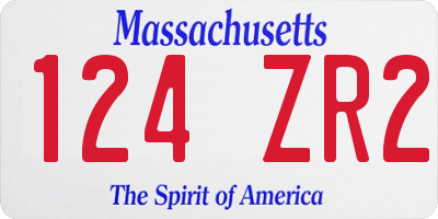 MA license plate 124ZR2