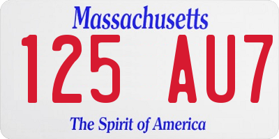 MA license plate 125AU7