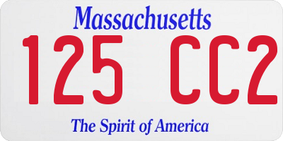 MA license plate 125CC2