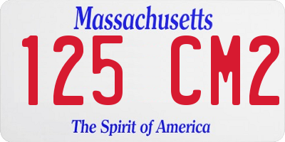 MA license plate 125CM2