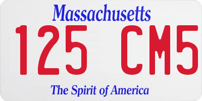 MA license plate 125CM5
