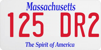 MA license plate 125DR2