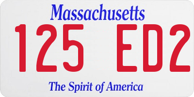 MA license plate 125ED2