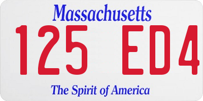 MA license plate 125ED4