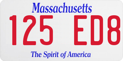 MA license plate 125ED8