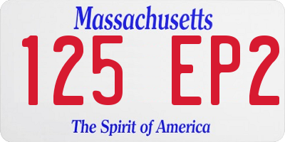 MA license plate 125EP2