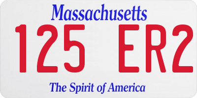 MA license plate 125ER2