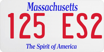 MA license plate 125ES2
