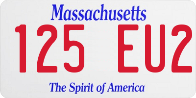 MA license plate 125EU2