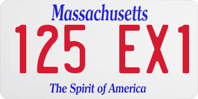 MA license plate 125EX1