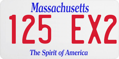 MA license plate 125EX2