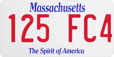 MA license plate 125FC4