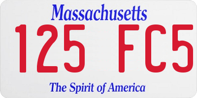 MA license plate 125FC5