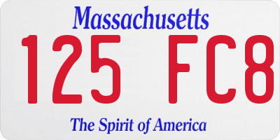 MA license plate 125FC8