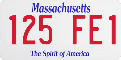 MA license plate 125FE1