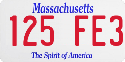 MA license plate 125FE3