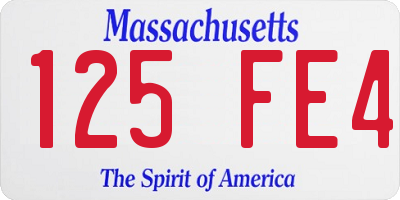 MA license plate 125FE4