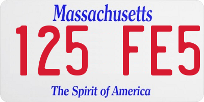 MA license plate 125FE5