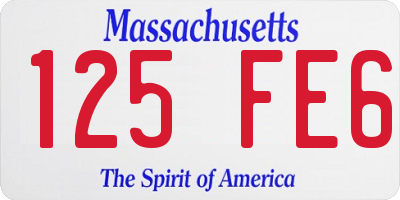 MA license plate 125FE6