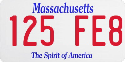 MA license plate 125FE8